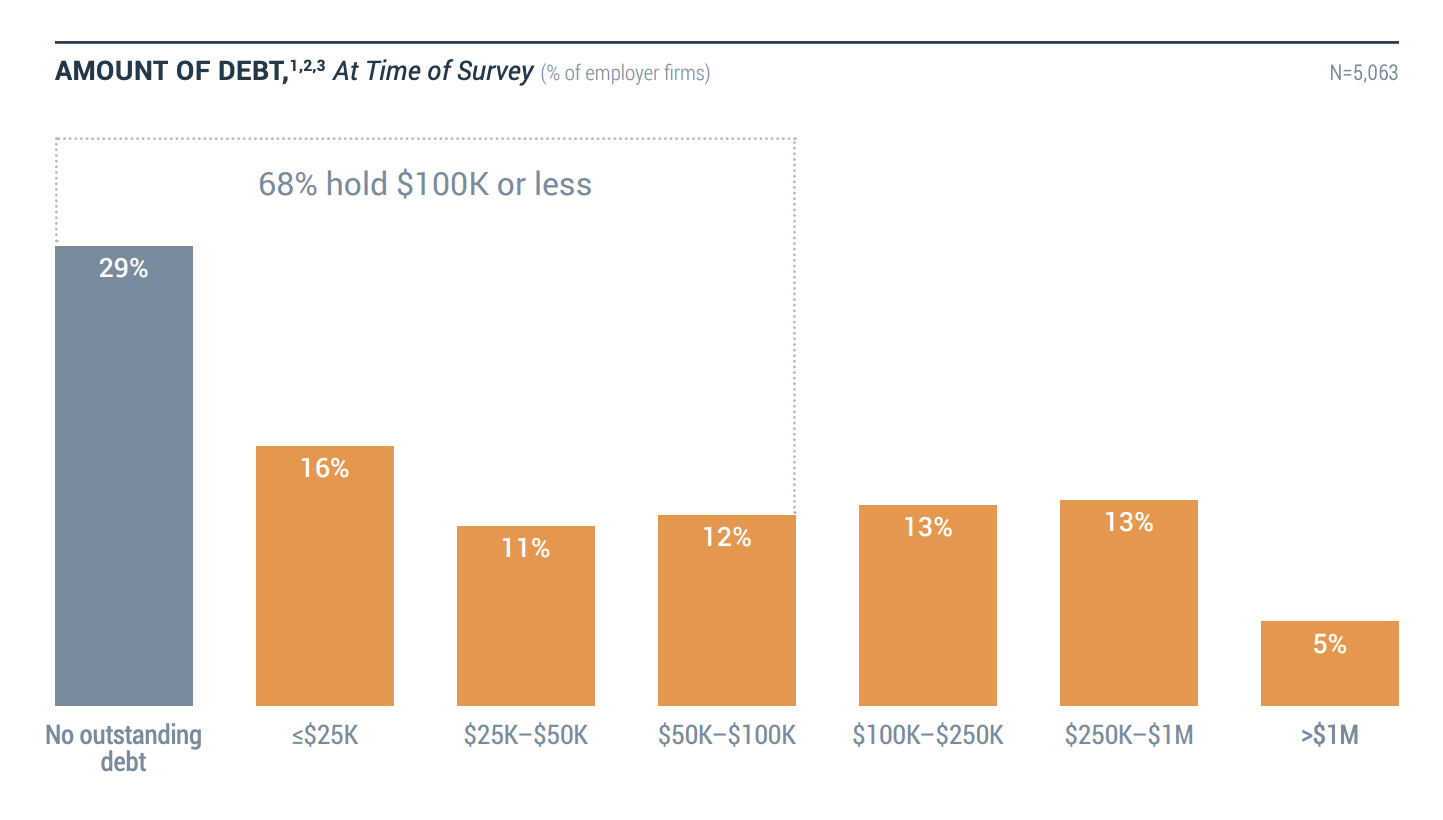 amount of business credit card debt 